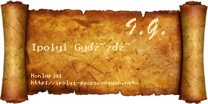 Ipolyi Győző névjegykártya